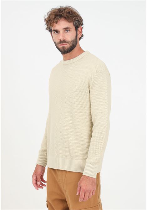 Maglione girocollo beige da uomo SELECTED HOMME | 16094552Putty